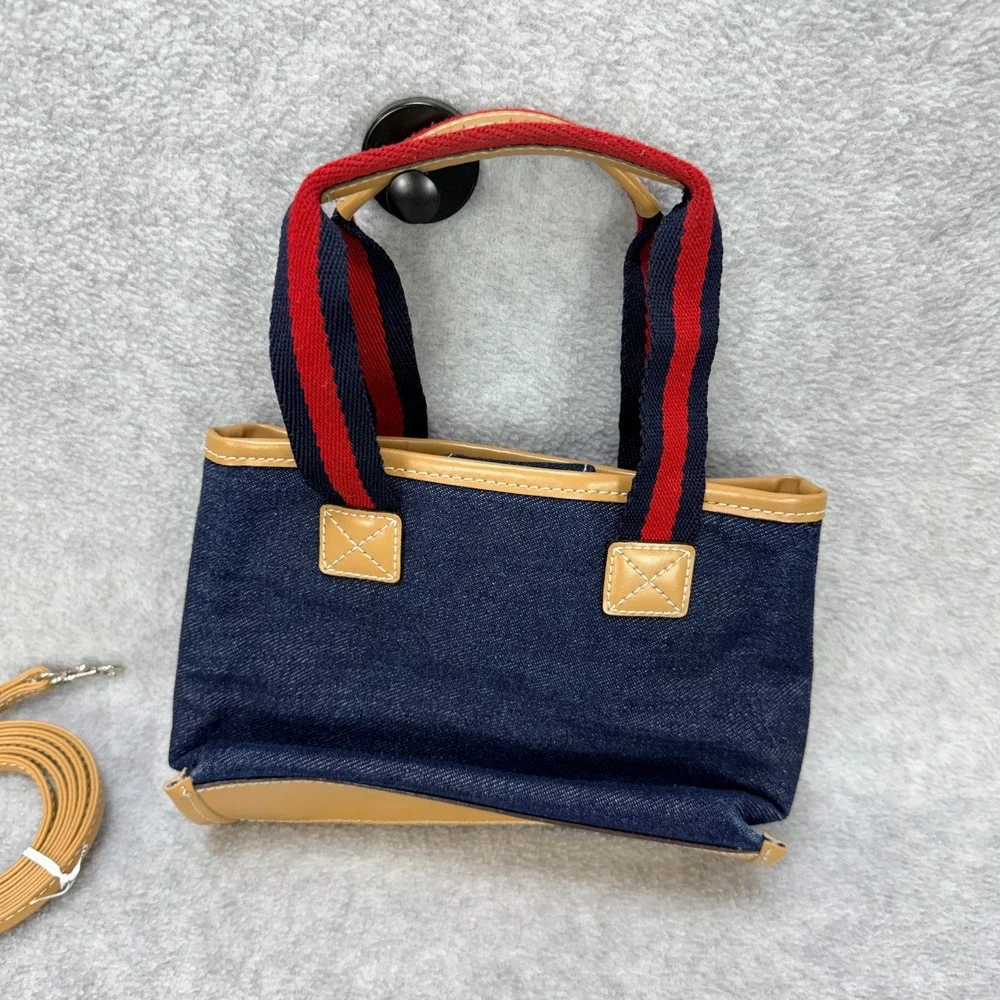Tommy Hilfiger Denim Mini Tote Bag Women Small Blue Preppy Y2K Americana